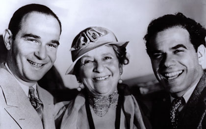 Capra with Robert Riskin (left) and Mary Robson (center) (Columbia Pictures)