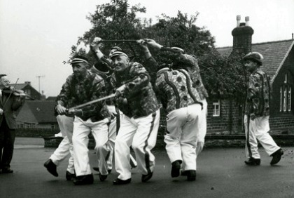Sword dancers in Grenoside, 1965