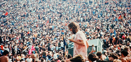 Film still for DVD review: Woodstock